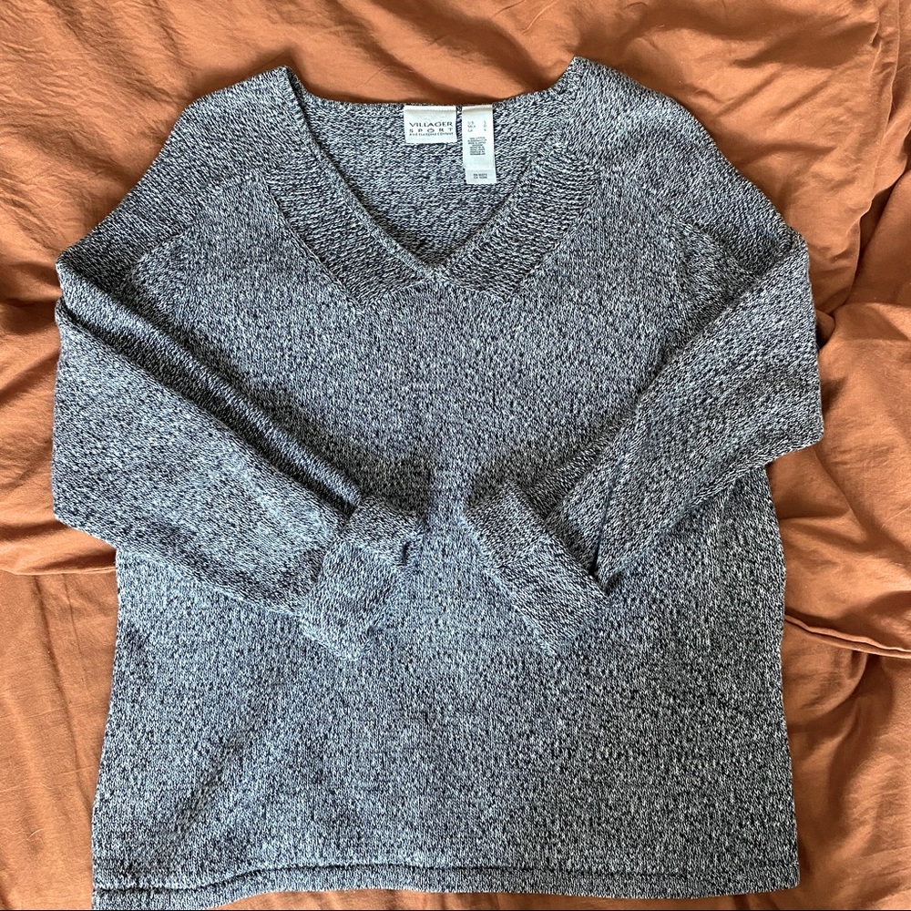 Black & White Heathered Sweater